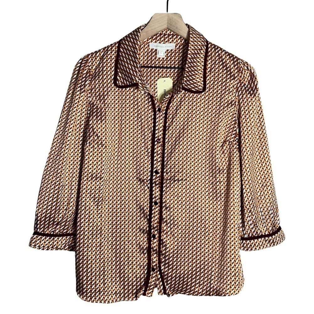Monteau Button Up Blouse - Size XL